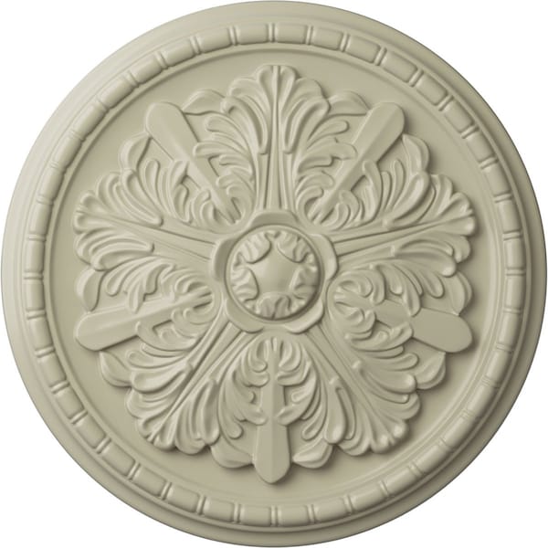 Ekena Millwork Washington Ceiling Medallion (Fits Canopies up to 2 7/8"), 17 1/8"OD x 1 1/2"P, Clear Yellow CM17WACYF - main